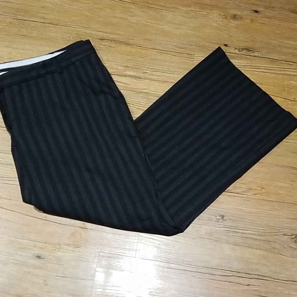 Lane Bryant flat front trousers pinstripe